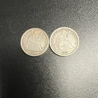 Seated liberty dime 1876 cc and 1939 o