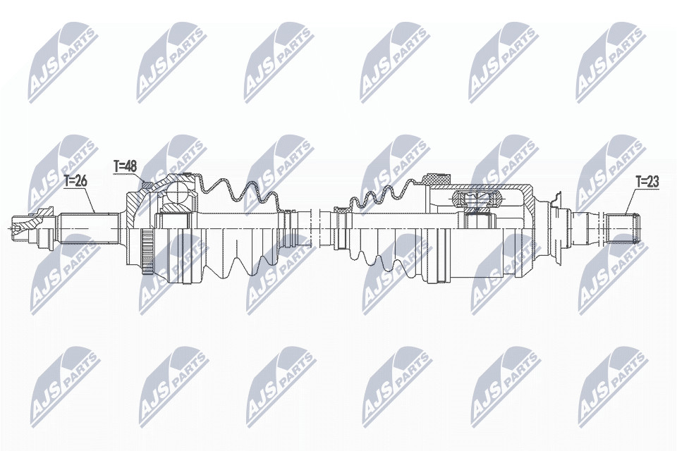 N.T.Y. NPW-TY-133.NTY Drive Shaft for TOYOTA