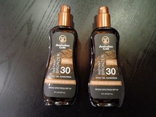 2 Pack Australian Gold Instant Bronzer Spray Gel Sunscreen 8oz SPF 30 EXP 11/28