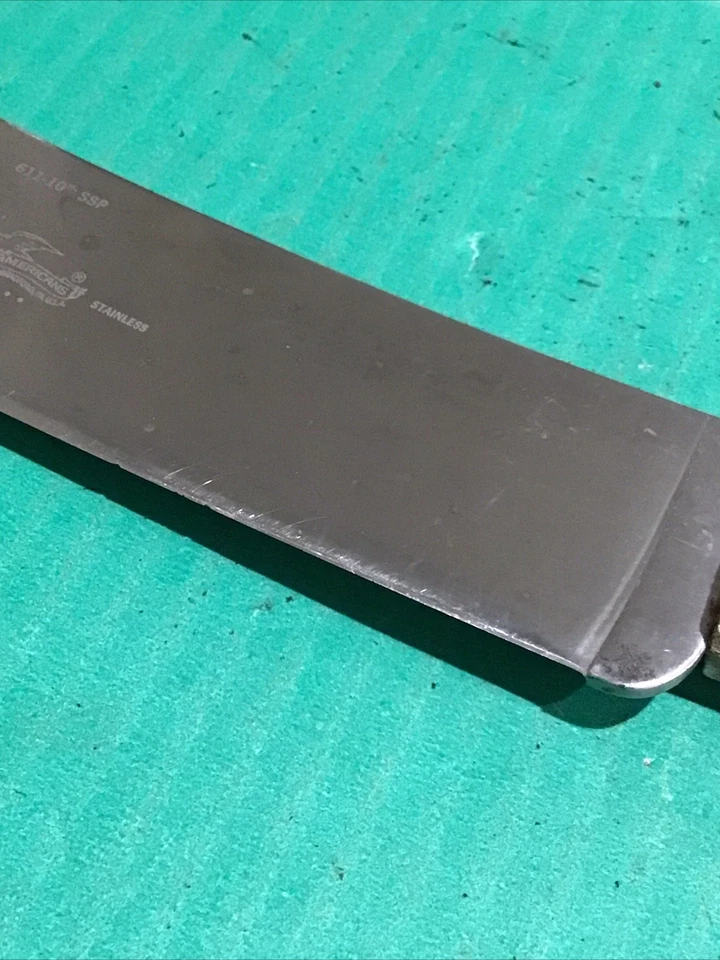 Cuchillo de cimitarra vintage Case XX Early Americans 611-10" SSP hoja curva Foto 4 de 4