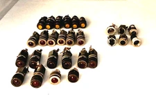 Lot 22+ PANEL MOUNT INDICATOR LAMPS PILOT LIGHTS Parts Untested Silent Key