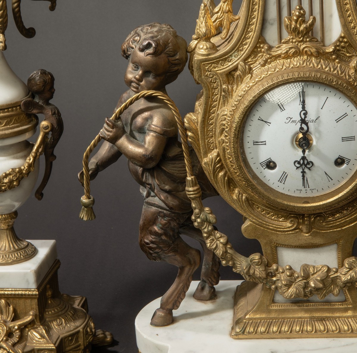 イタリア製 Imperial 置き時計 燭台セット　アンティーク Imperial Lancini Vintage Italian Clock and Candle Stick set | eBay