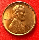 1942-S Lincoln Wheat Cent Penny GEM RD BU From an Original Bank Roll