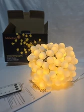 200ct Round LED Ball Globe String Lights Festival Decoration Indoor Outdoor 66ft