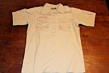 Boy Scouts of America BSA Men's Shirt Tan Medium Plain No Patches Glue Residue