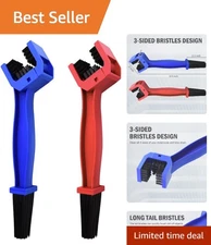 Effortless Cleaning with 2-Piece Chain Washer Brushes for Bikes & Motorcycles