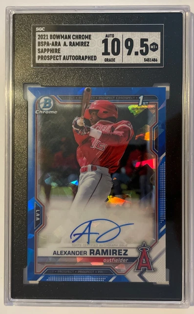 Alexander Ramirez 1st Auto 2021 Bowman Chrome Sapphire SGC 10 /9.5 #BSPA-ARA