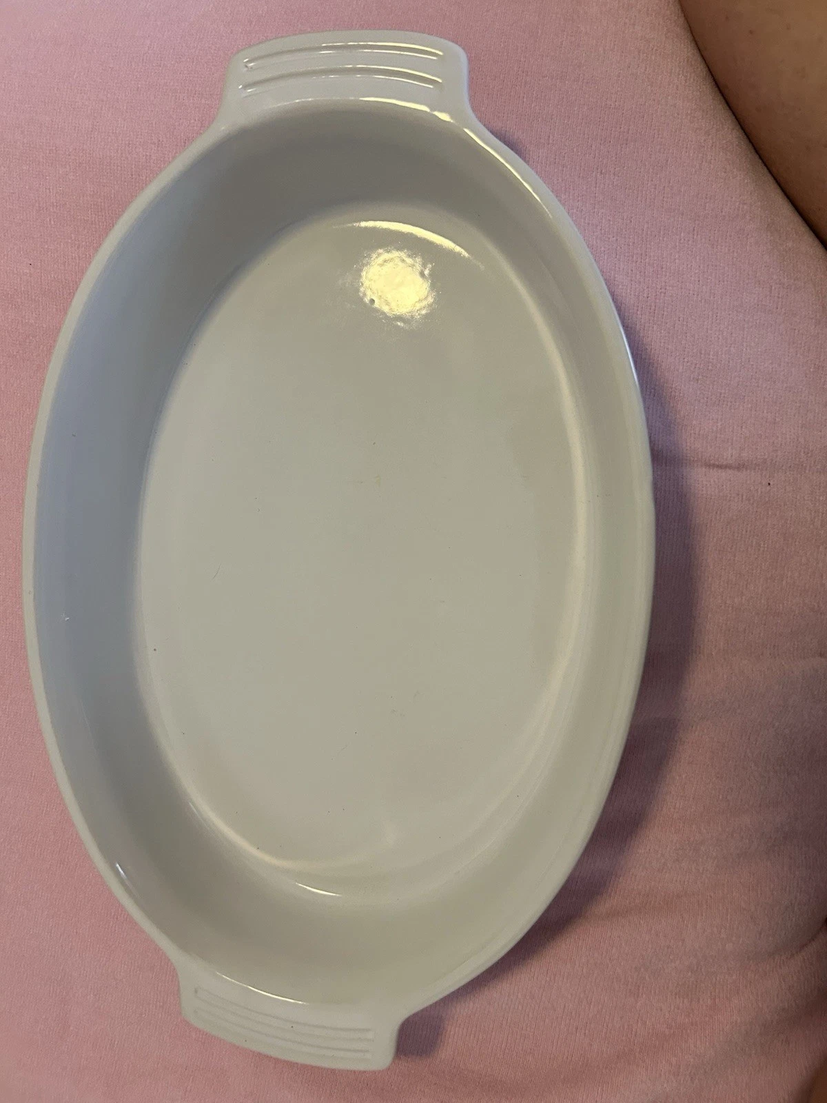 Le Creuset Oval Ceramic Baking Dish White Oven Safe 14-21