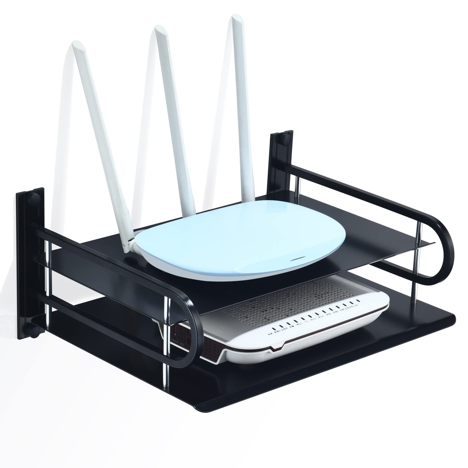 Projector Shelf Wall Mounted Metal Router Rack DVD Player Br