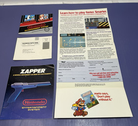 Nintendo NES Action Set CIB Complete Box + Zapper + 3 Games Punch-Out Metroid