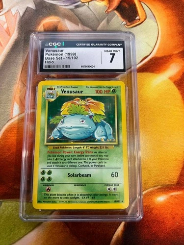 Venusaur 15/102 Base Set English CGC Graded 7 English Pokemon TCG