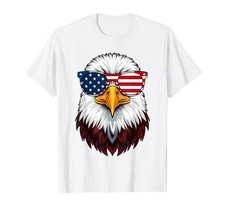 American Flag Patriotic Eagle Shirt Men Boys 4th of July T-Shirt