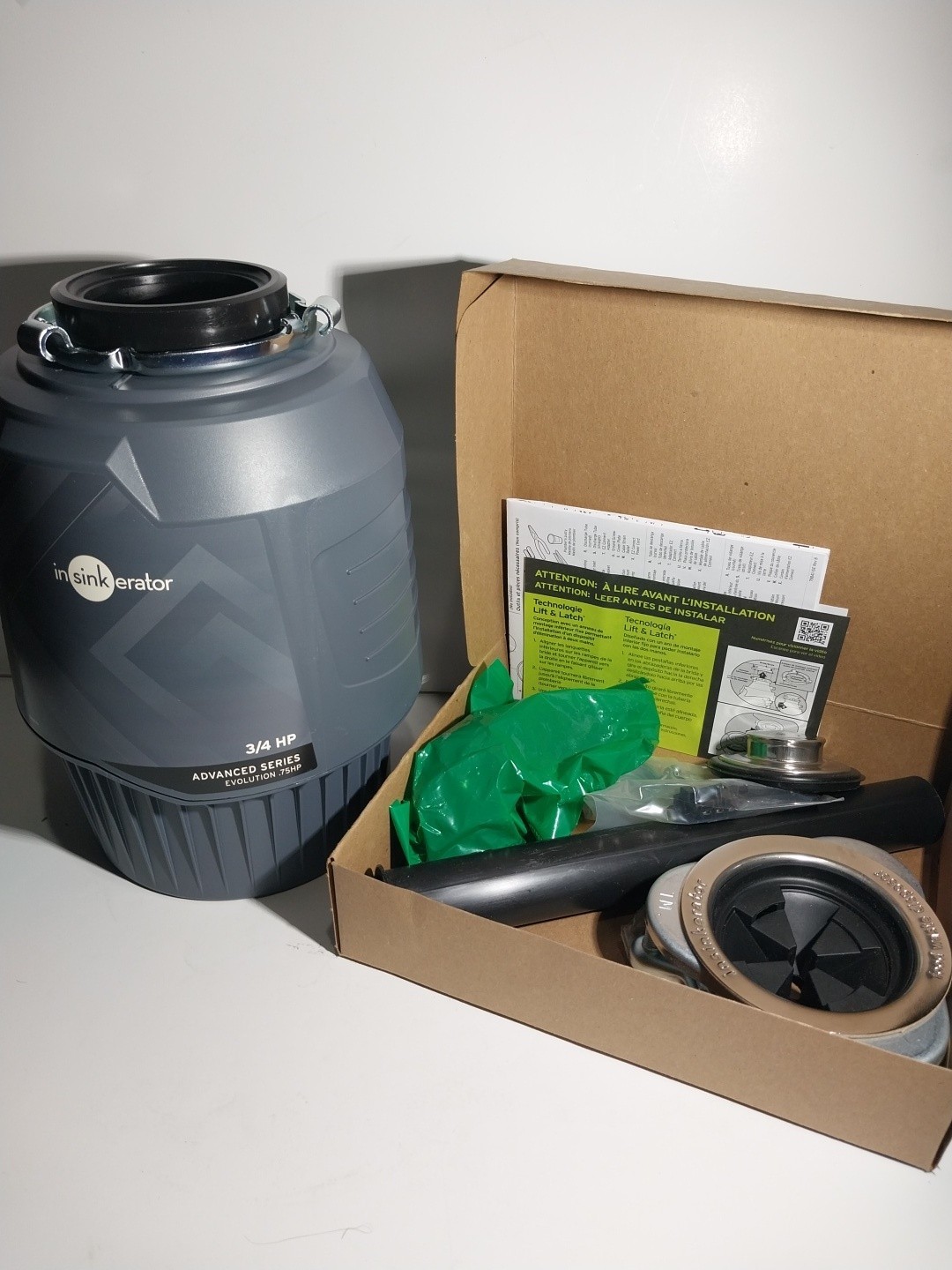 InSinkErator EVOLUTION 0.75HP 3/4 HP, Advanced Series EZ Connect Continuous Feed