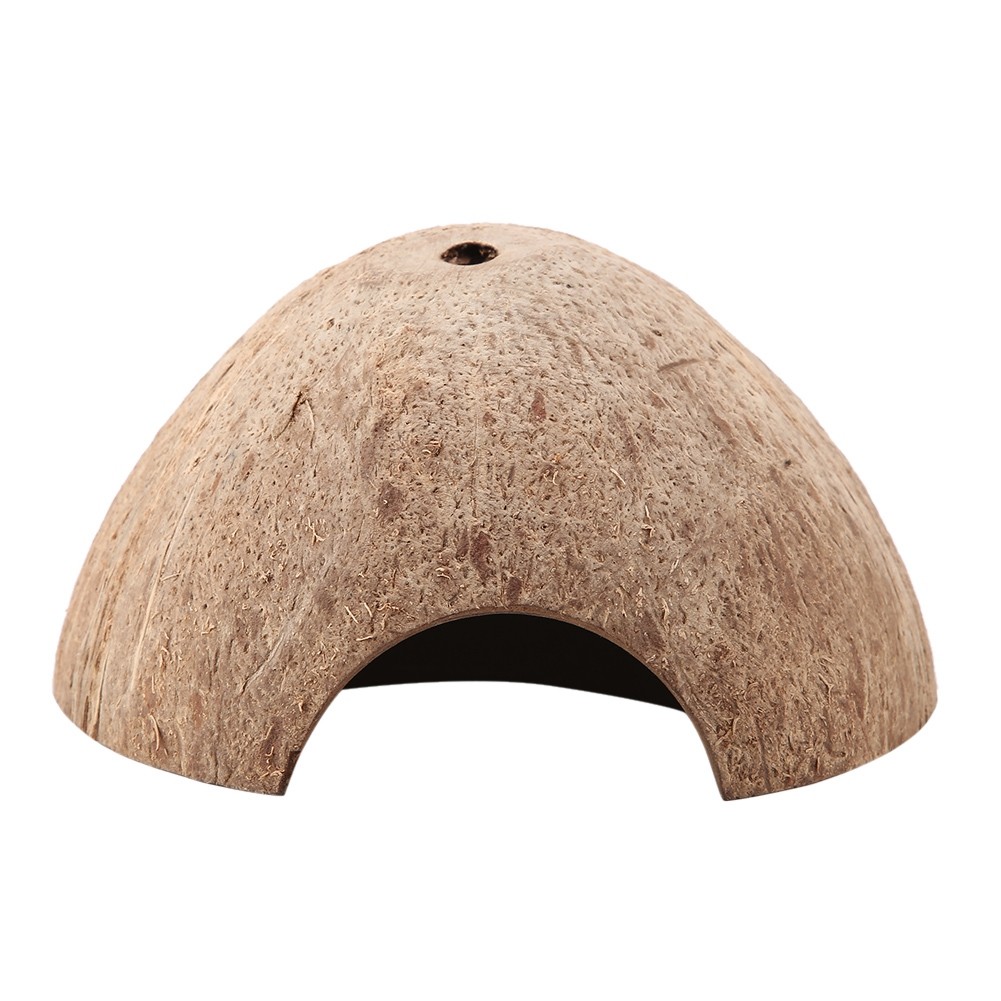Premium Coconut Shell Hide House For Reptile Lizards