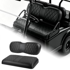 Golf Cart Seat Covers Fit for EZGO TXT 1994-2013 for EZGO TXT RXV Front Black