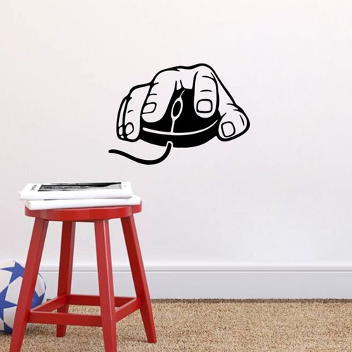 Creative Gaming Mouse Wall Decal Vinyl Sticker Home Decoration Room Decor - Picture 2 of 12