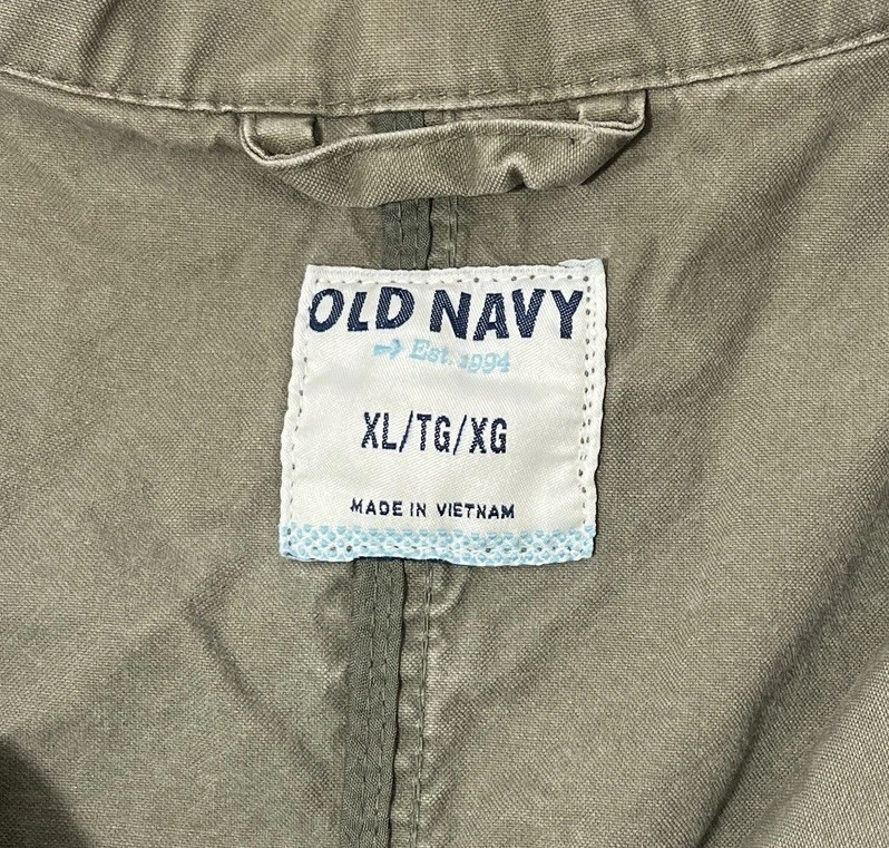 Chaqueta utilitaria Old Navy para mujer verde oliva con cuello de algodón manga larga talla XL Foto 3 de 4