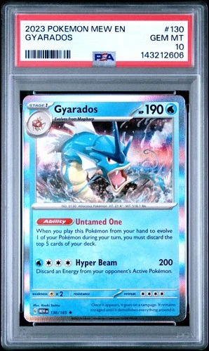 2023 POKEMON MEW EN-151 #130 GYARADOS PSA 10