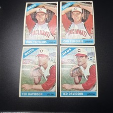 1966 Topps Baseball Card Lot - Vintage Cincinnati Reds