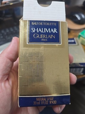 Vintage Shalimar Guerlain Paris Eau De Toilette Vaporisateur