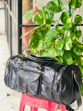 24" Genuine Leather Travel Duffel  Luggage New & Best  Bag