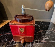 Peugeot Frères Kaffeemühle Bakelit Rot Löwe Vintage Frankreich Coffee Grinder 