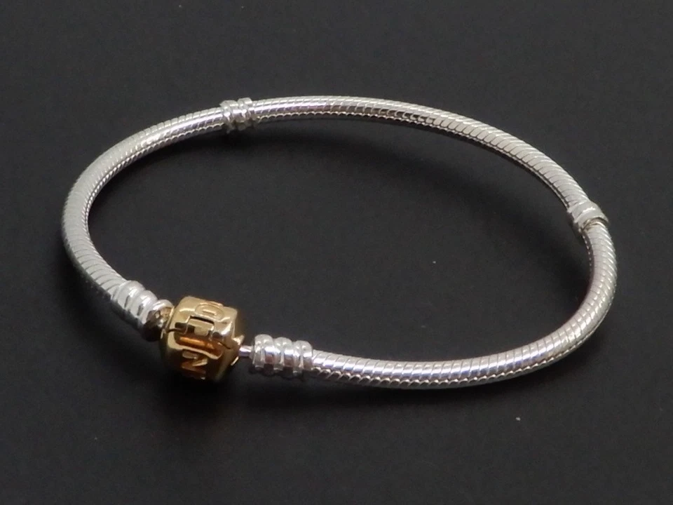 Pandora Moments Bracelet with Solid 14K Gold Clasp 590702HG-17cm - Image 3 of 4