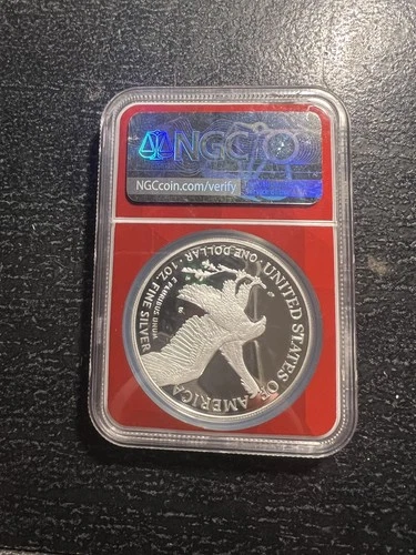 2025-S American Silver Eagle S$1 Advance Release  PF69 Ultra Cameo  Red EDC Core