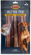 Cadet Bully Hide Sticks for Large Dogs, All-Natural Beef Pizzle, Limited-Ingredi