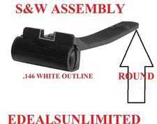 SMITH & WESSON SIGHT REAR ASSEMBLY .146 HIGH WHITE OUTLINE
