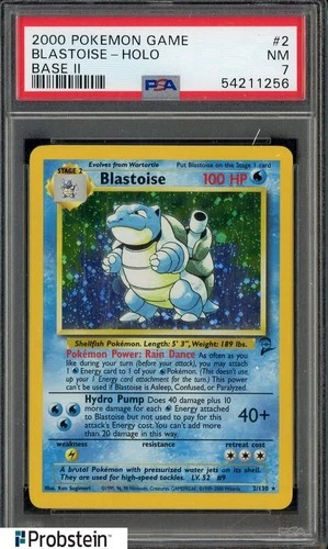 2000 Pokemon Game Base II #2 Blastoise Holo PSA 7 NM
