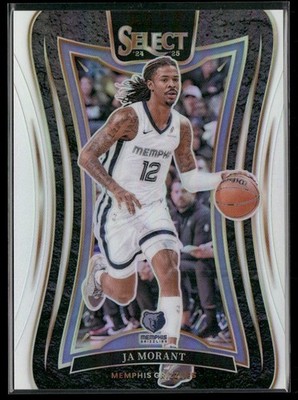 2024-25 Panini Select #354 Ja Morant White Prizm #/125