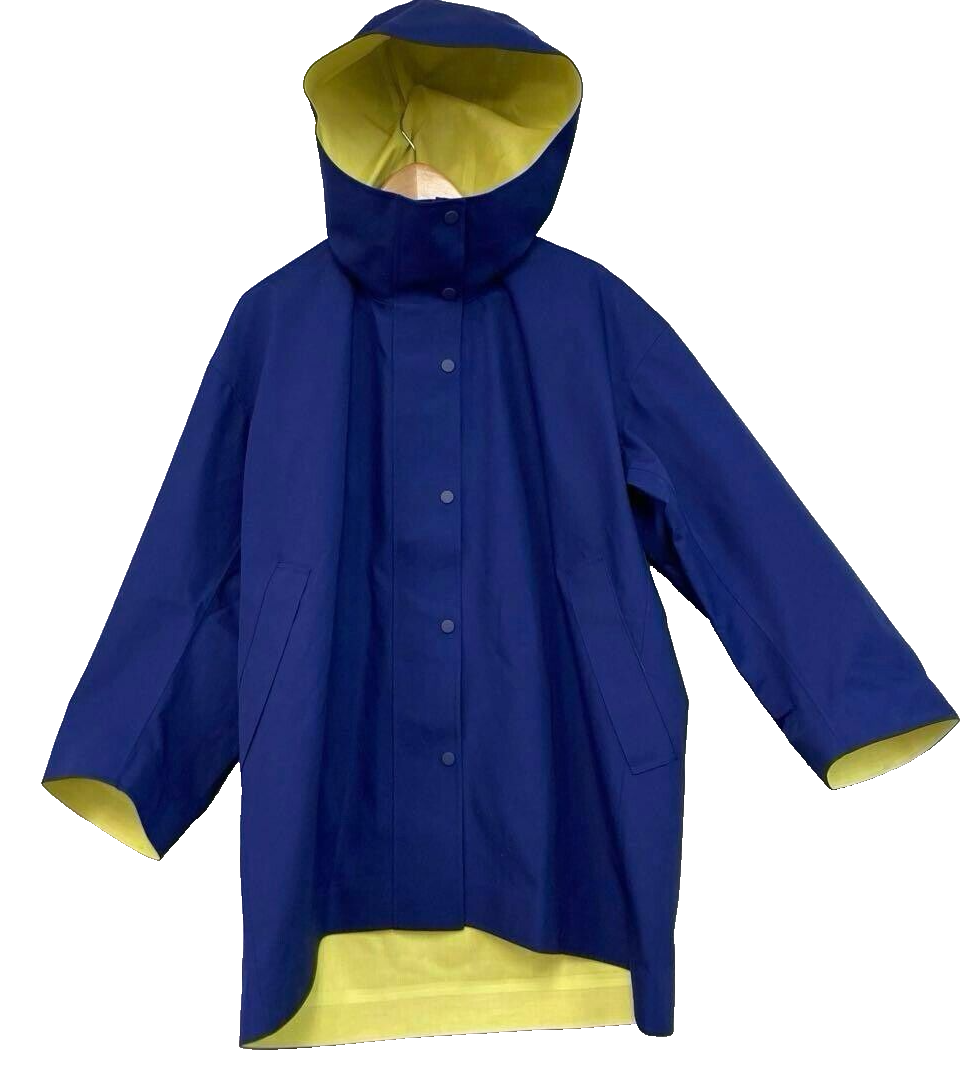Uniqlo MARNI Block Tech Half Coat Raincoat Blue × Yellow JAPAN