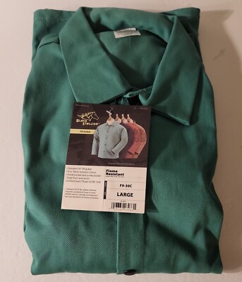 Giacca FR Cotone Giacca Da Saldatura Ignifuga Black Stallion - Taglia S, Cotone FR, Modello Stallone Nero BX9C Giacca Protettiva Stallone - Foto 5