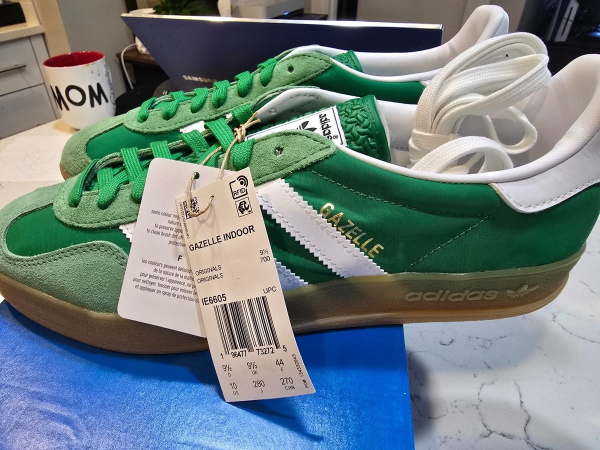 Adidas Originals Men's Gazelle Indoor Shoes Green IE6605 Size 10