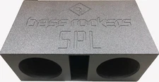 Bass Rockers 12" Dual Vented SPL Subwoofer Enclosure Tuff Coating Large 4 CBM