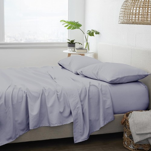 Luxury 100% Giza Egyptian Cotton Sheets Set Twin XL Light Grey - 4 Pieces - Picture 8 of 9