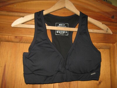 ECHT Icon Sport Bra Black Size Medium NEW