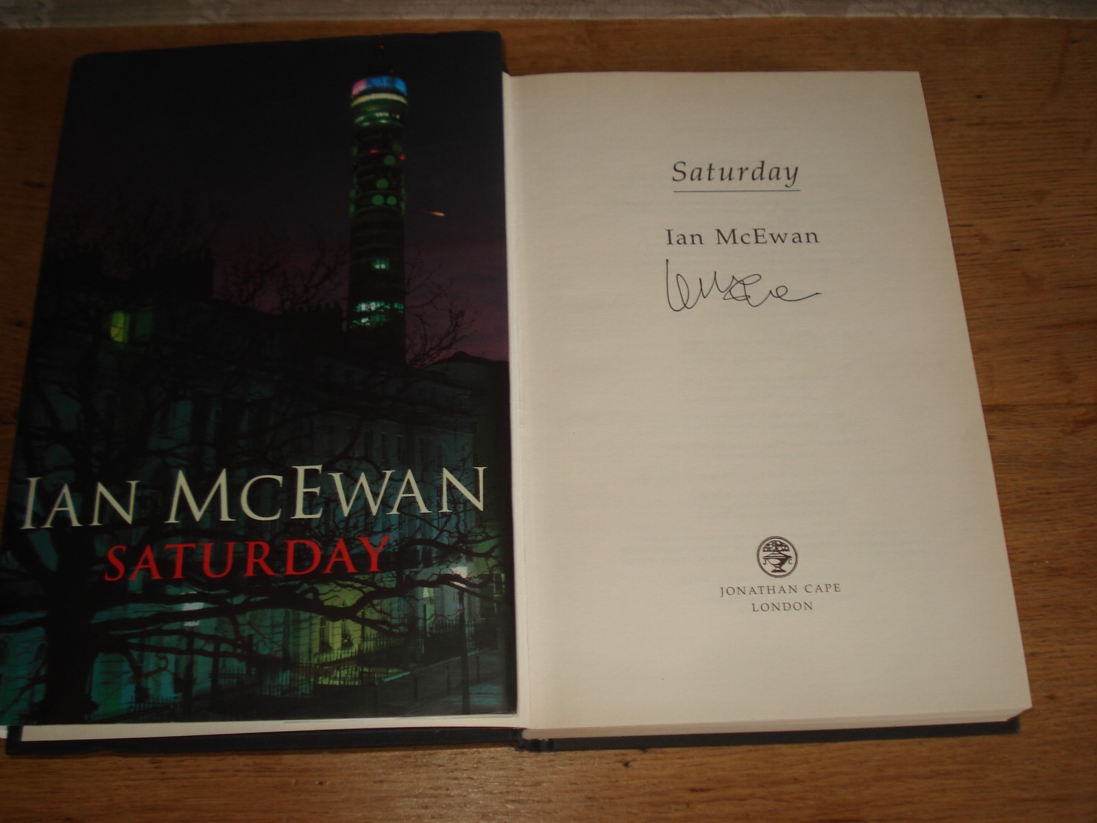 Saturday, McEwan, Ian, SIGNED COPY.1ST EDITION HARDBACK 2005
