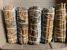 4 inch white sage with cinnamon five pieces