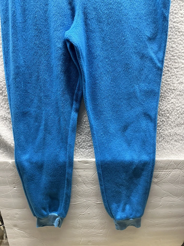 Pijama Cookie Monster Traje de Una Pieza Jóvenes Niños S Pequeño 3/5 Azul Con Capucha Sésamo Foto 3 de 4