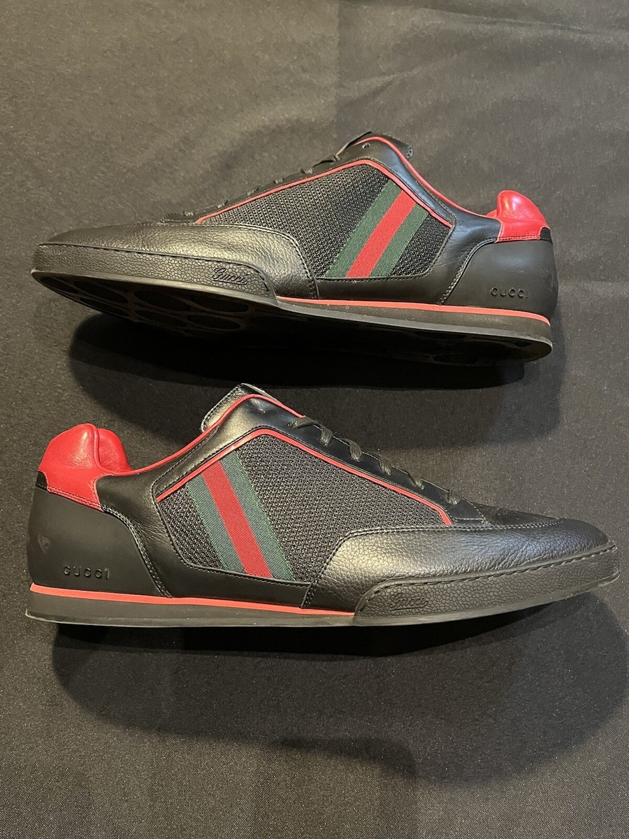 GUCCI LEATHER GG SIZE 14 FITS US 14.5 TENNIS 83 ROSSO SHOES