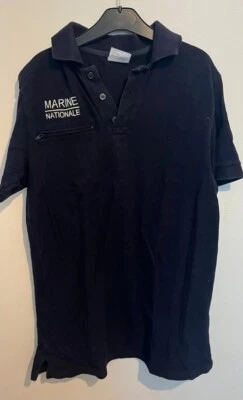 Polo Manches Courtes Marine Nationale Taille M Tbe - Photo 1/2