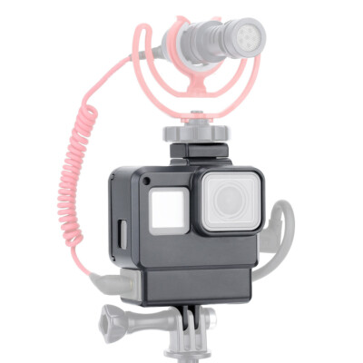 Vlog Case Action Camera Housing Shell with Cold Shoe Mount for