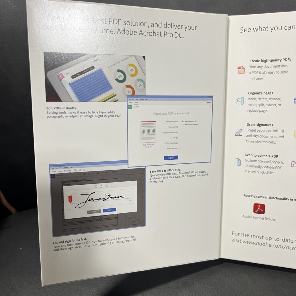 Adobe Acrobat Pro DC 2020 Upgrade 1 Year Subscription PDF for Windows ...