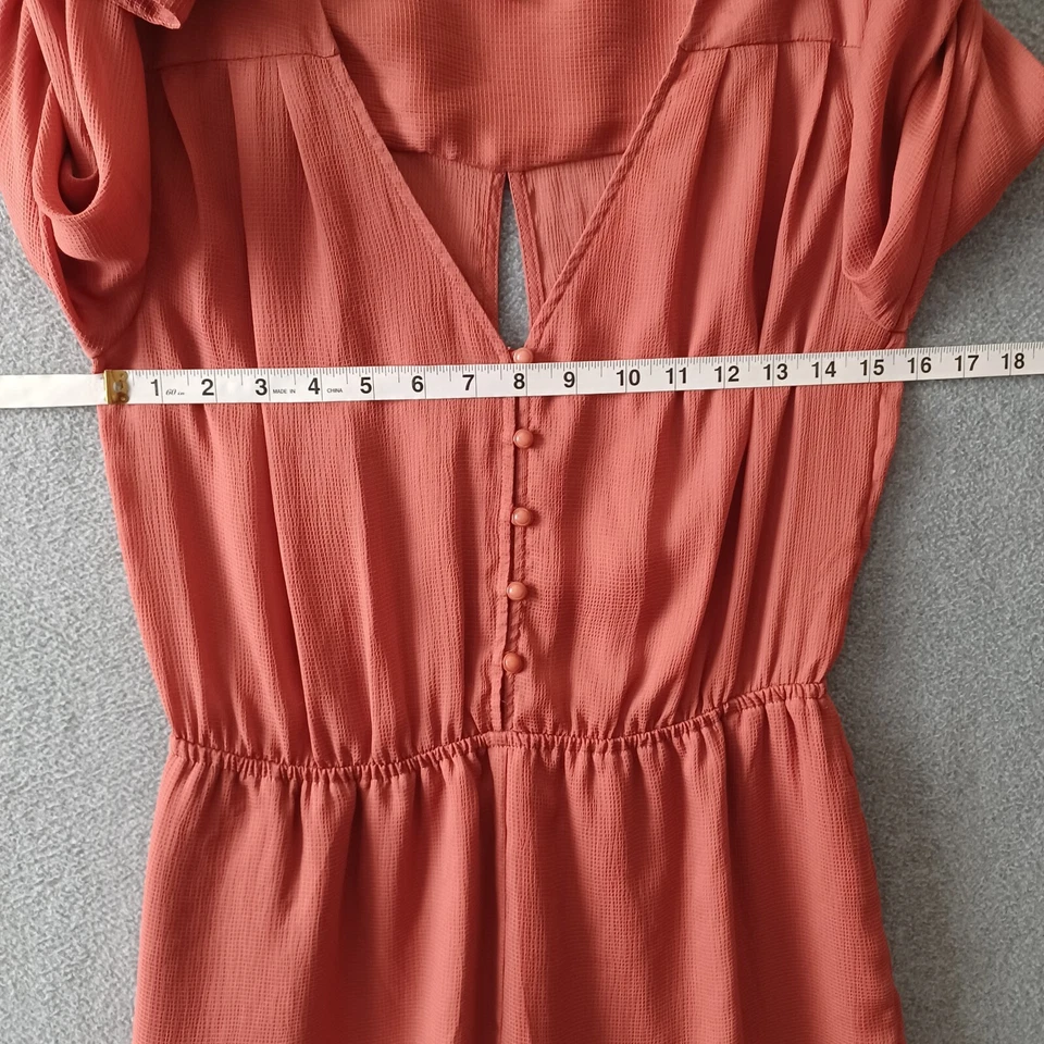 Mameluco BCBGeneration Pequeño Rojo Manga Larga Bolsillos Informal Mameluco Transparente Foto 4 de 4