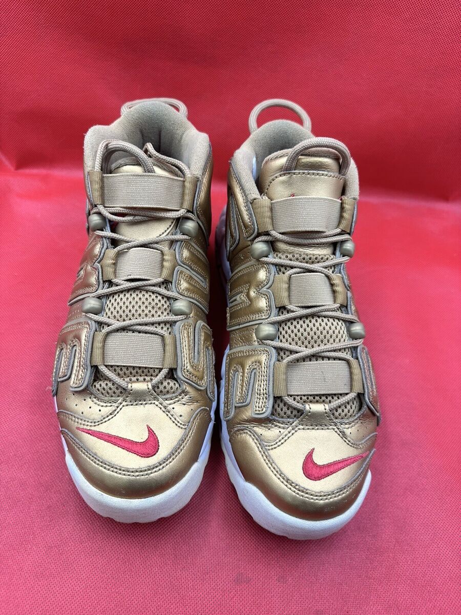 Nike x Supreme Air More Uptempo Suptempo Men Shoe Gold Nike x Supreme Air More Uptempo Suptempo Men Shoe Gold