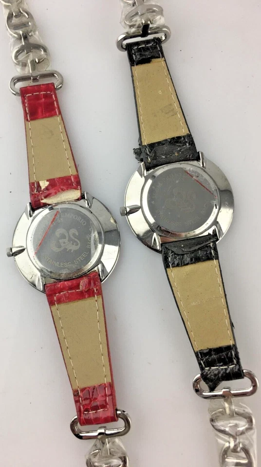 Lotto 2 Orologi M&M Primo Emporio Funzionanti Al Quarzo Donna Strass Mancanti - Immagine 3 di 3