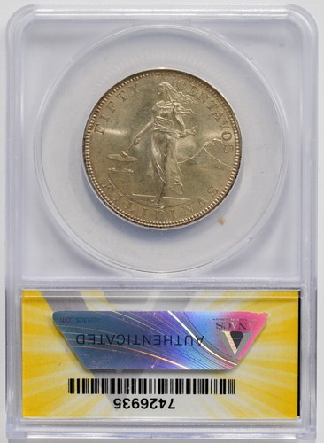 1904 Philippines Silver 50C ANACS MS-64 - Picture 4 of 4