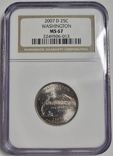 2007 D State Quarter NGC MS-67 WASHINGTON